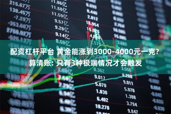 配资杠杆平台 黄金能涨到3000-4000元一克? 算清账: 只有3种极端情况才会触发